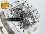 Richard Mille RM56-01 Transparent Tourbillon RMF Best Edition Skeleton Dial on White Rubber Strap - Görsel 5