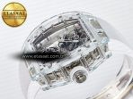 Richard Mille RM56-01 Transparent Tourbillon RMF Best Edition Skeleton Dial on White Rubber Strap - Görsel 6