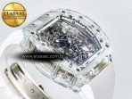 Richard Mille RM56-01 Transparent Tourbillon RMF Best Edition Skeleton Dial on White Rubber Strap - Görsel 7