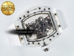 Richard Mille RM56-01 Transparent Tourbillon RMF Best Edition Skeleton Dial on White Rubber Strap - Görsel 8