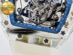 Richard Mille RM56-02 Transparent Tourbillon RMF Best Edition Skeleton Blue Dial on Transparent Rubber Strap - Görsel 12