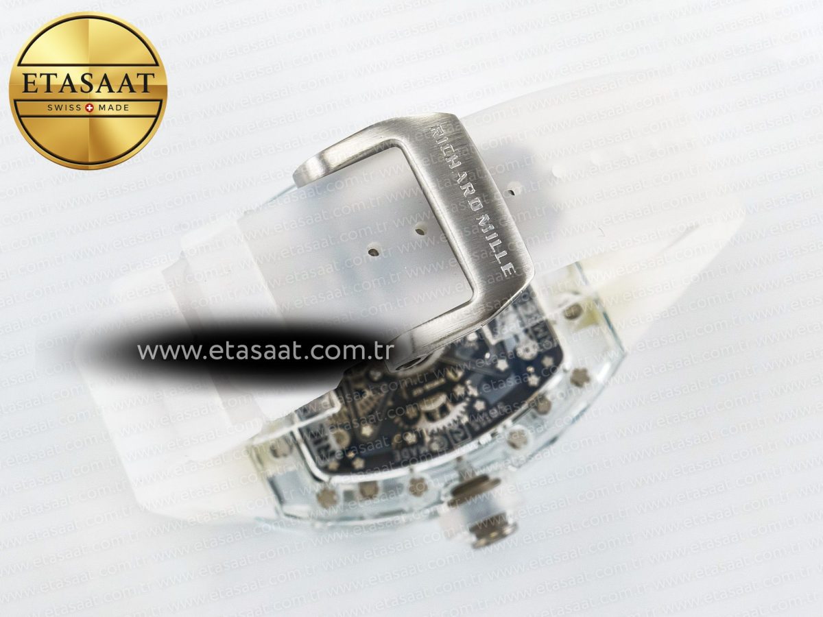 Richard Mille RM56-02 Transparent Tourbillon RMF Best Edition Skeleton Blue Dial on Transparent Rubber Strap - Görsel 15
