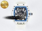 Richard Mille RM56-02 Transparent Tourbillon RMF Best Edition Skeleton Blue Dial on Transparent Rubber Strap - Görsel 3