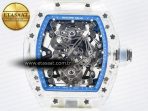 Richard Mille RM56-02 Transparent Tourbillon RMF Best Edition Skeleton Blue Dial on Transparent Rubber Strap - Görsel 4