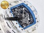 Richard Mille RM56-02 Transparent Tourbillon RMF Best Edition Skeleton Blue Dial on Transparent Rubber Strap - Görsel 5
