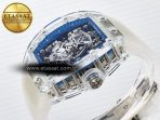 Richard Mille RM56-02 Transparent Tourbillon RMF Best Edition Skeleton Blue Dial on Transparent Rubber Strap - Görsel 6