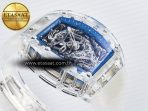 Richard Mille RM56-02 Transparent Tourbillon RMF Best Edition Skeleton Blue Dial on Transparent Rubber Strap - Görsel 7