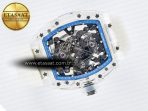 Richard Mille RM56-02 Transparent Tourbillon RMF Best Edition Skeleton Blue Dial on Transparent Rubber Strap - Görsel 8