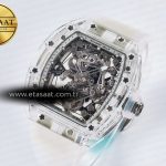 Richard Mille RM56-02 Transparent Tourbillon RMF Best Edition Skeleton White Dial on Transparent Rubber Strap