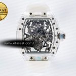 Richard Mille RM56-02 Şeffaf Tourbillon RMF İskelet Kauçuk Eta Saat - Görsel 3 - 1:1 Süper Klon Saat
