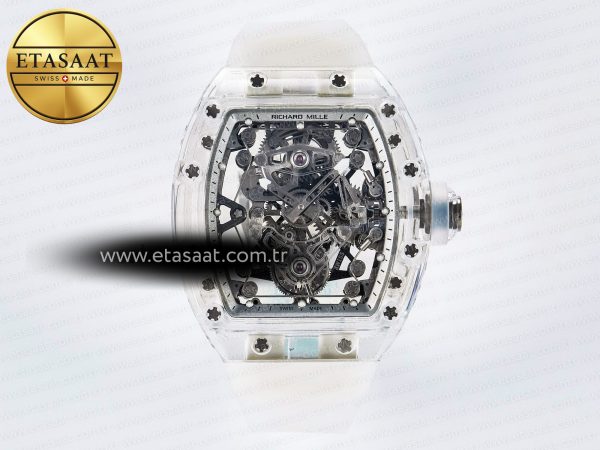 Richard Mille RM56-02 Şeffaf Tourbillon RMF İskelet Kauçuk Eta Saat - Görsel 3 - 1:1 Süper Klon Saat