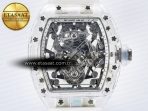 Richard Mille RM56-02 Transparent Tourbillon RMF Best Edition Skeleton White Dial on Transparent Rubber Strap - Görsel 4