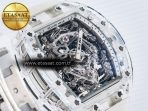 Richard Mille RM56-02 Transparent Tourbillon RMF Best Edition Skeleton White Dial on Transparent Rubber Strap - Görsel 5