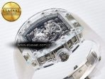 Richard Mille RM56-02 Transparent Tourbillon RMF Best Edition Skeleton White Dial on Transparent Rubber Strap - Görsel 6