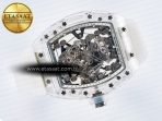 Richard Mille RM56-02 Transparent Tourbillon RMF Best Edition Skeleton White Dial on Transparent Rubber Strap - Görsel 8