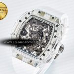 Mille RM56-02 Transparent Tourbillon White Rubber Strap