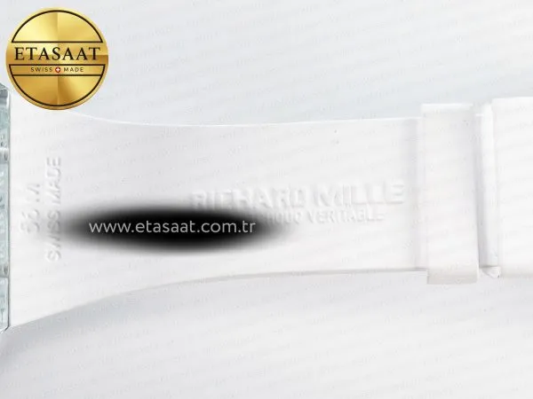 Richard Mille RM56-02 Şeffaf Tourbillon Beyaz Kauçuk Eta Saat - Görsel 22 - 1:1 Süper Klon Saat