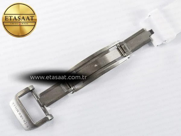 Richard Mille RM56-02 Şeffaf Tourbillon Beyaz Kauçuk Eta Saat - Görsel 24 - 1:1 Süper Klon Saat
