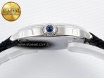 Cartier Ronde De Cartier 29mm DRF 1:1 Best Edition Sandblasted Silver-Plated White Dial on Black Leather Strap Ronda Quartz - Görsel 13