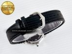 Cartier Ronde De Cartier 29mm DRF 1:1 Best Edition Sandblasted Silver-Plated White Dial on Black Leather Strap Ronda Quartz - Görsel 14