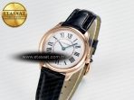 Cartier Ronde De Cartier 29mm RG DRF 1:1 Best Edition Sandblasted Silver-Plated White Dial on Black Leather Strap Ronda Quartz