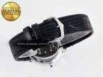Cartier Ronde De Cartier 36mm DRF 1:1 Best Edition Sandblasted Silver-Plated White Dial on Black Leather Strap Ronda Quartz - Görsel 14