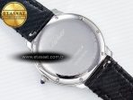 Cartier Ronde De Cartier 36mm DRF 1:1 Best Edition Sandblasted Silver-Plated White Dial on Black Leather Strap Ronda Quartz - Görsel 15