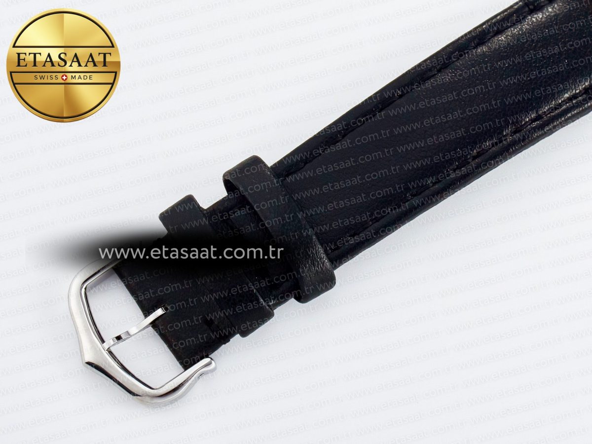 Cartier Ronde De Cartier 36mm DRF 1:1 Best Edition Sandblasted Silver-Plated White Dial on Black Leather Strap Ronda Quartz - Görsel 17