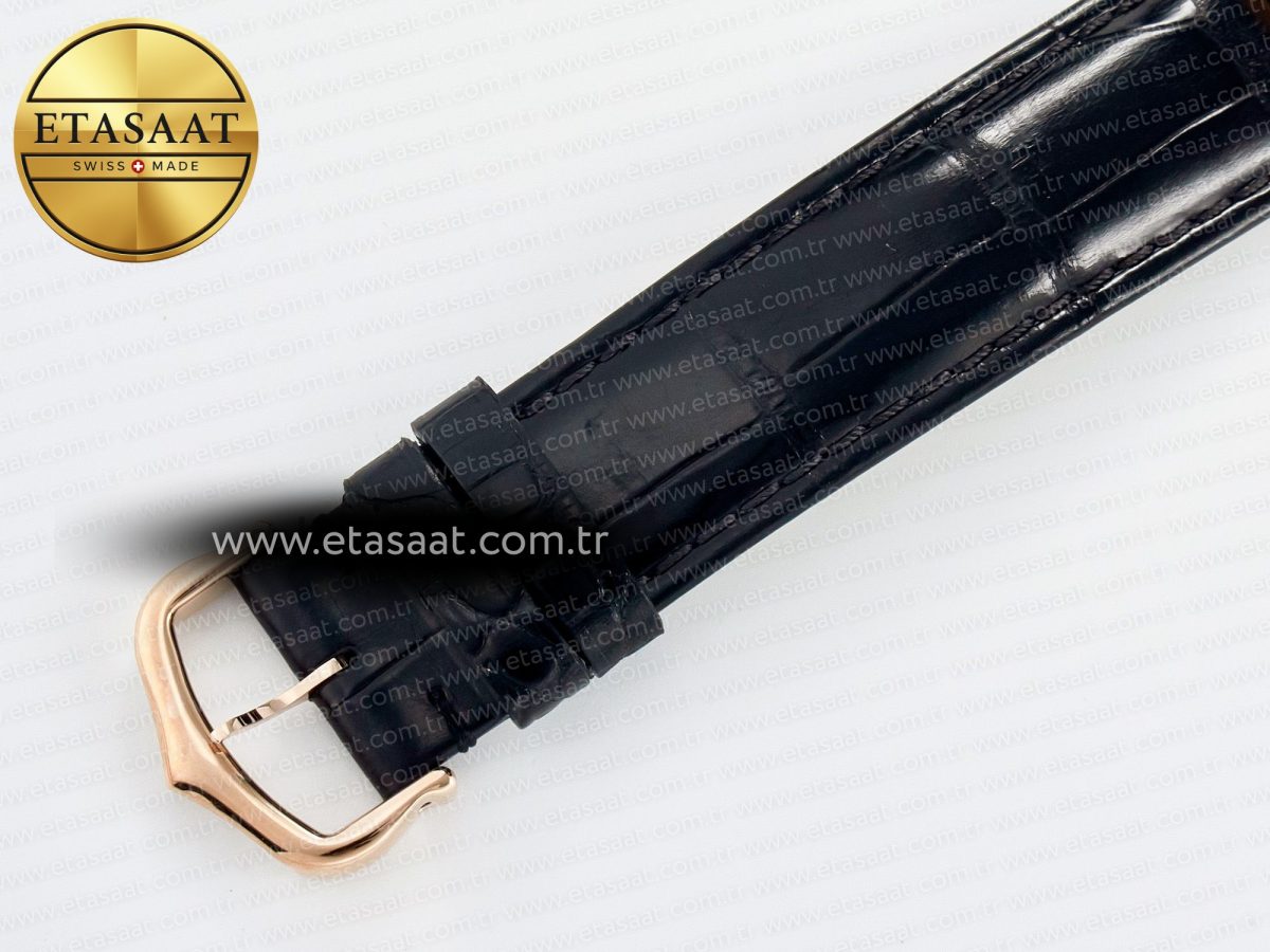 Cartier Ronde De Cartier 36mm RG DRF 1:1 Best Edition Sandblasted Silver-Plated White Dial on Black Leather Strap Ronda Quartz - Görsel 17