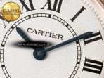 Cartier Ronde Louis Cartier 29mm RG DRF 1:1 Best Edition Sandblasted Beige Dial Diamonds Bezel on Blue Leather Strap Ronda Quartz - Görsel 11