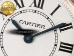 Cartier Ronde Louis Cartier 29mm RG DRF 1:1 Best Edition Sandblasted Beige Dial Diamonds Bezel on Blue Leather Strap Ronda Quartz - Görsel 11