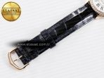 Cartier Ronde Louis Cartier 29mm RG DRF 1:1 Best Edition Sandblasted Beige Dial Diamonds Bezel on Blue Leather Strap Ronda Quartz - Görsel 19