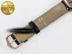 Cartier Ronde Louis Cartier 29mm RG DRF 1:1 Best Edition Sandblasted Beige Dial Diamonds Bezel on Blue Leather Strap Ronda Quartz - Görsel 20