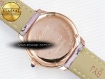 Cartier Ronde Louis Cartier 29mm RG DRF 1:1 Best Edition Sandblasted Beige Dial on Purple Leather Strap Ronda Quartz - Görsel 15