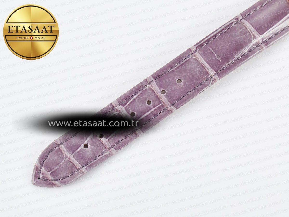 Cartier Ronde Louis Cartier 29mm RG DRF 1:1 Best Edition Sandblasted Beige Dial on Purple Leather Strap Ronda Quartz - Görsel 16