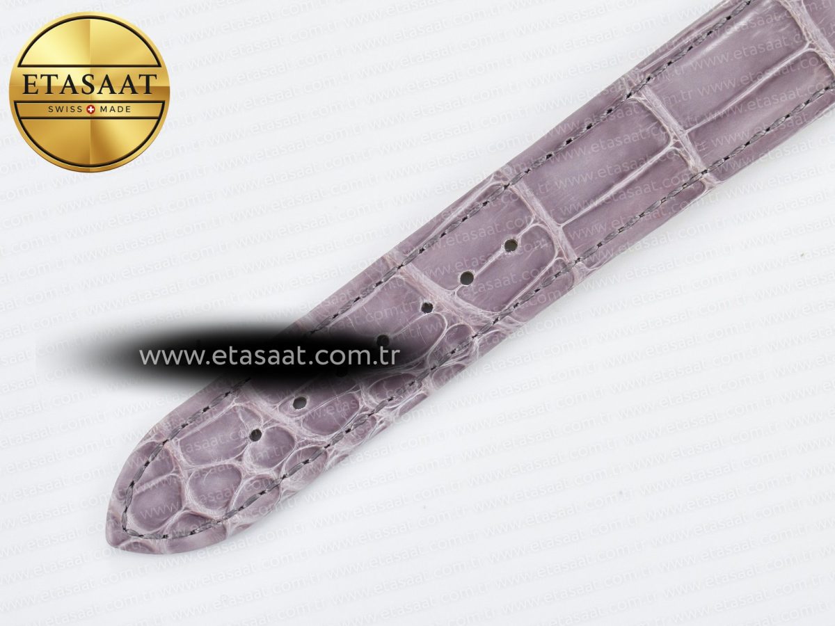 Cartier Ronde Louis Cartier 36mm RG DRF 1:1 Best Edition Sandblasted Beige Dial on Purple Leather Strap Ronda Quartz - Görsel 16