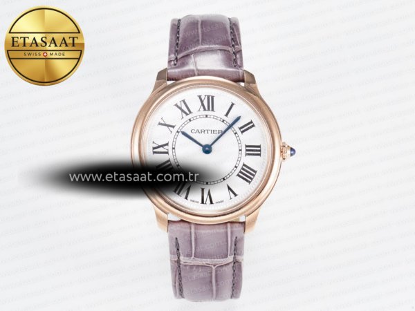 Cartier Ronde Louis Cartier 36mm RG Drf Kumlama Quartz Eta Saat - 1:1 Süper Klon Replika Saat