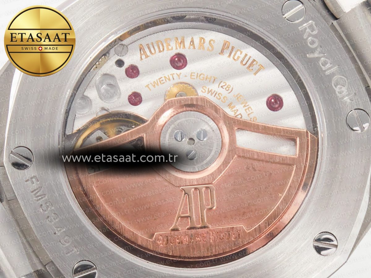 Audemars Piguet Royal Oak 34mm SS ZF 1:1 Best Edition White Textured Dial on SS Bracelet A5800 - Görsel 20