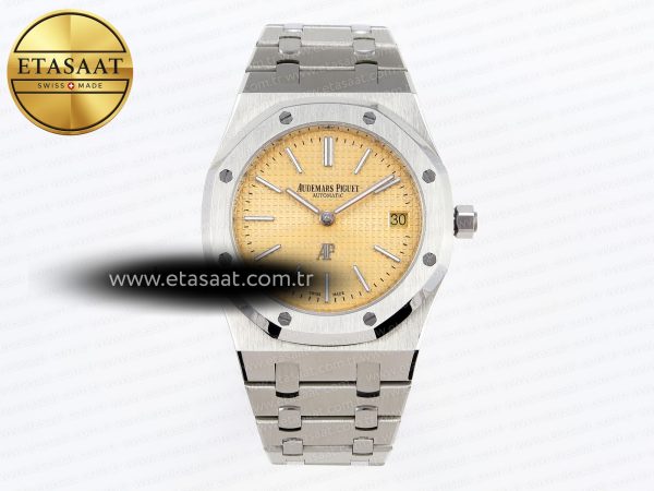 Audemars Piguet 15202 Sarı Dokulu Kadran A2121 Eta Saat - Görsel 3 - 1:1 Süper Klon Saat