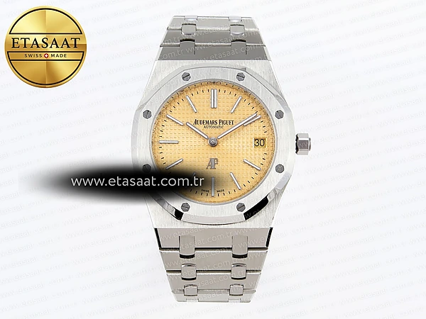 Audemars Piguet 15202 Sarı Dokulu Kadran A2121 Eta Saat - Görsel 3 - 1:1 Süper Klon Saat