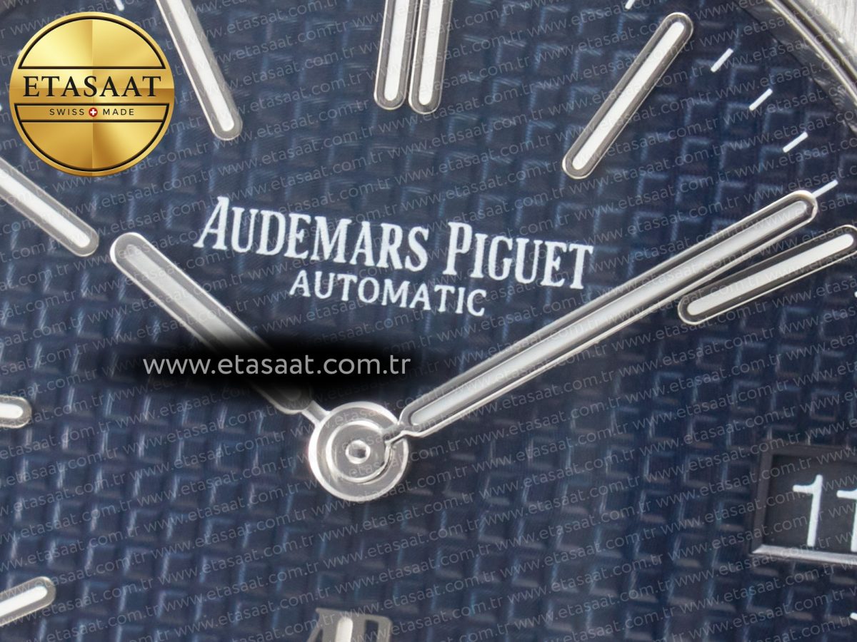 Audemars Piguet Royal Oak 39mm 15202 SS ZF 1:1 Best Edition Blue Textured Dial on SS Bracelet A2121 V2 - Görsel 11