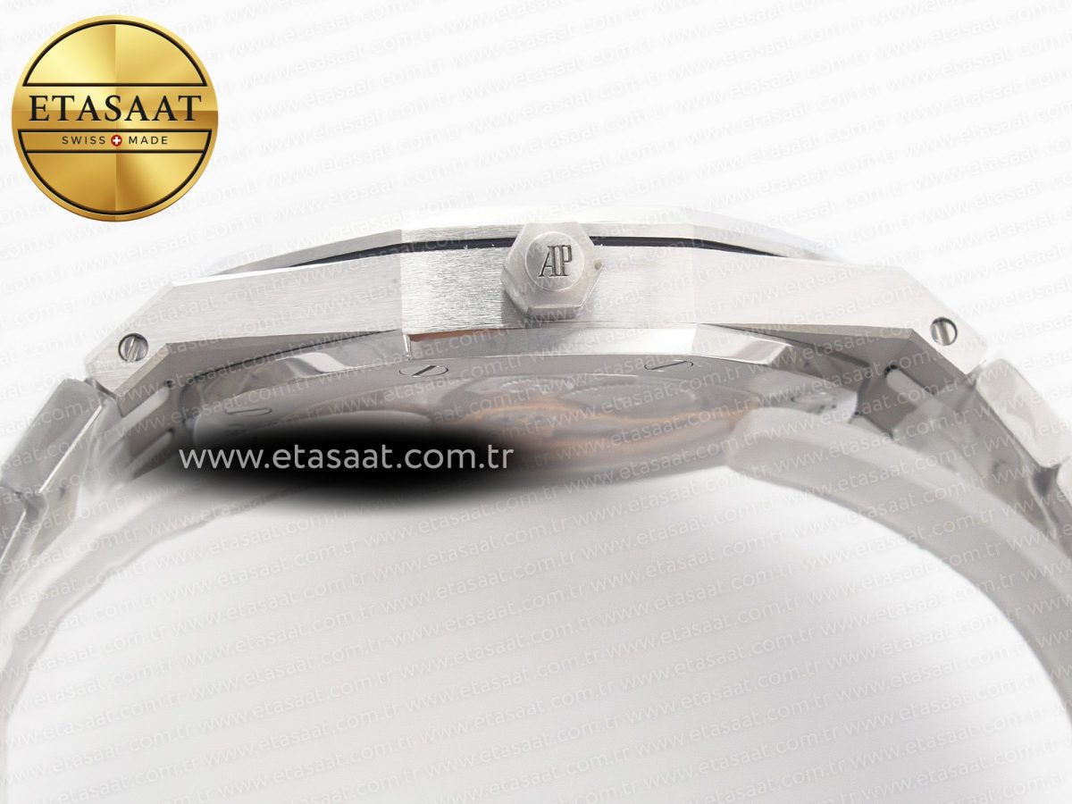 Audemars Piguet Royal Oak 39mm 15202 SS ZF 1:1 Best Edition Blue Textured Dial on SS Bracelet A2121 V2 - Görsel 15