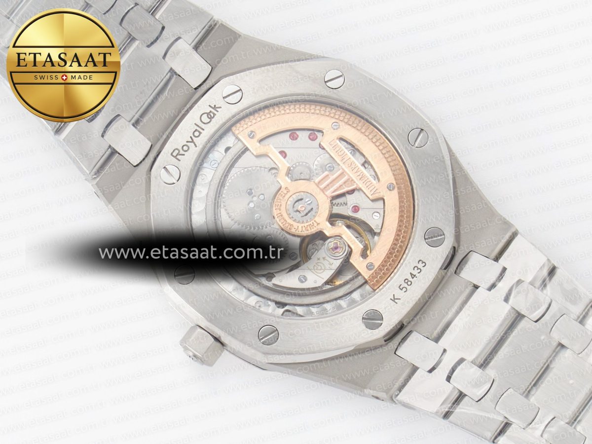 Audemars Piguet Royal Oak 39mm 15202 SS ZF 1:1 Best Edition Blue Textured Dial on SS Bracelet A2121 V2 - Görsel 17