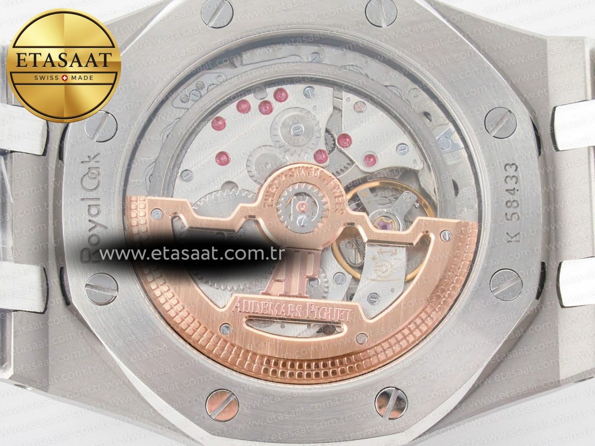 Audemars Piguet Royal Oak 39mm 15202 SS ZF 1:1 Best Edition Blue Textured Dial on SS Bracelet A2121 V2 - Görsel 18