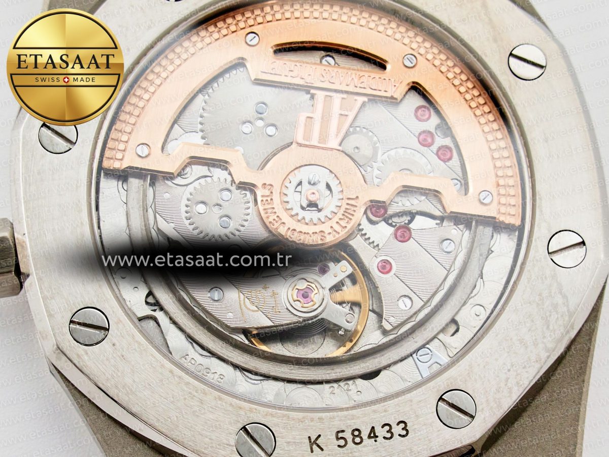 Audemars Piguet Royal Oak 39mm 15202 SS ZF 1:1 Best Edition Blue Textured Dial on SS Bracelet A2121 V2 - Görsel 19
