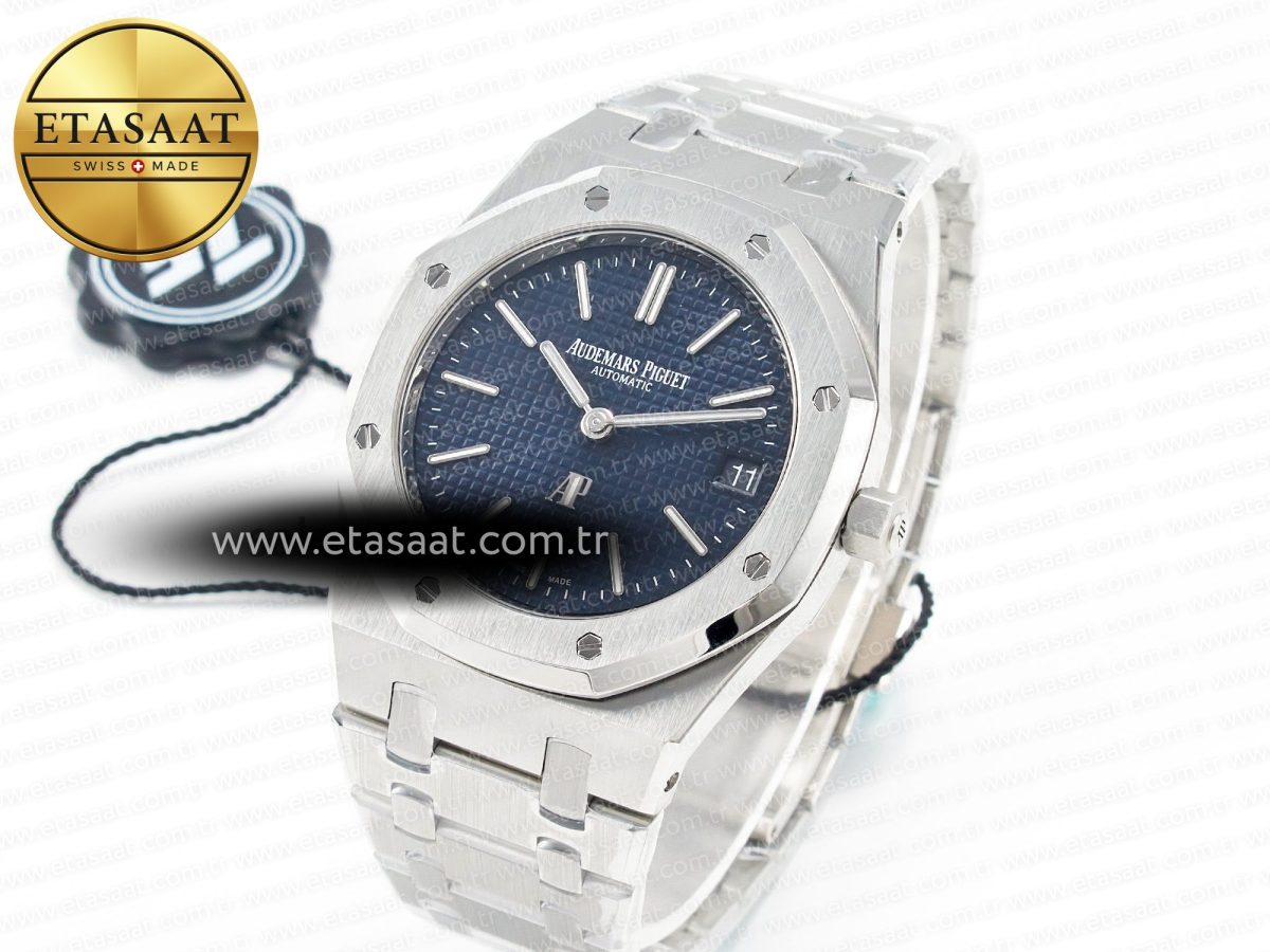 Audemars Piguet Royal Oak 39mm 15202 SS ZF 1:1 Best Edition Blue Textured Dial on SS Bracelet A2121 V2 - Görsel 2