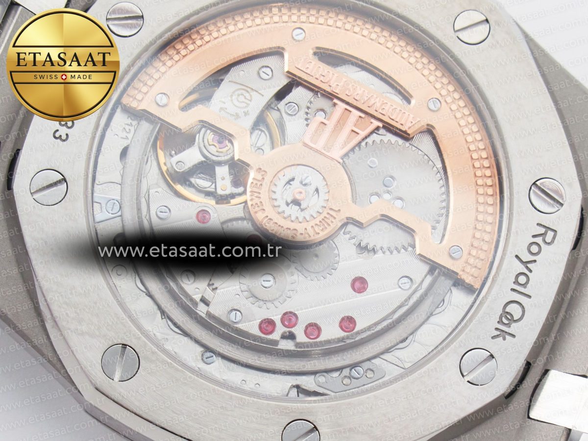 Audemars Piguet Royal Oak 39mm 15202 SS ZF 1:1 Best Edition Blue Textured Dial on SS Bracelet A2121 V2 - Görsel 20