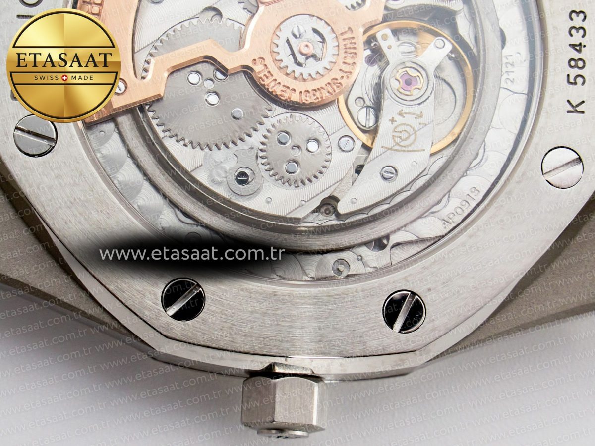 Audemars Piguet Royal Oak 39mm 15202 SS ZF 1:1 Best Edition Blue Textured Dial on SS Bracelet A2121 V2 - Görsel 21