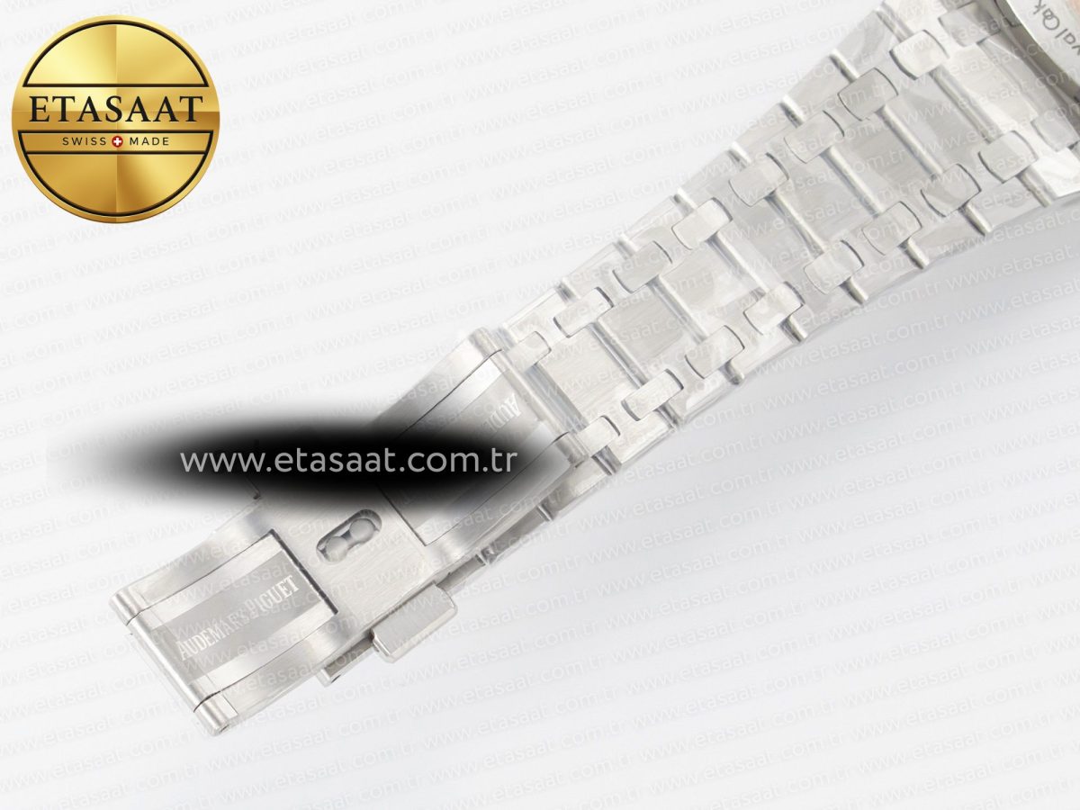 Audemars Piguet Royal Oak 39mm 15202 SS ZF 1:1 Best Edition Blue Textured Dial on SS Bracelet A2121 V2 - Görsel 24