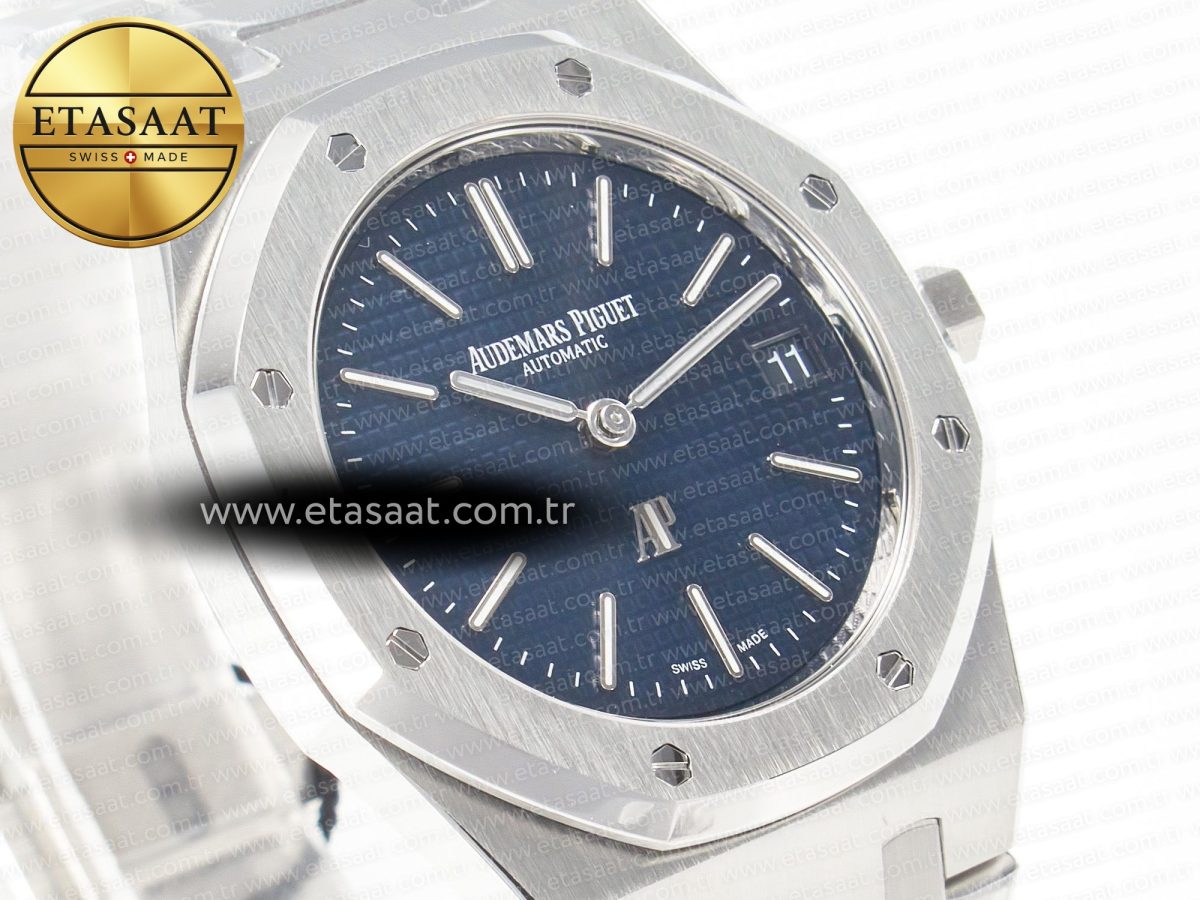 Audemars Piguet Royal Oak 39mm 15202 SS ZF 1:1 Best Edition Blue Textured Dial on SS Bracelet A2121 V2 - Görsel 5